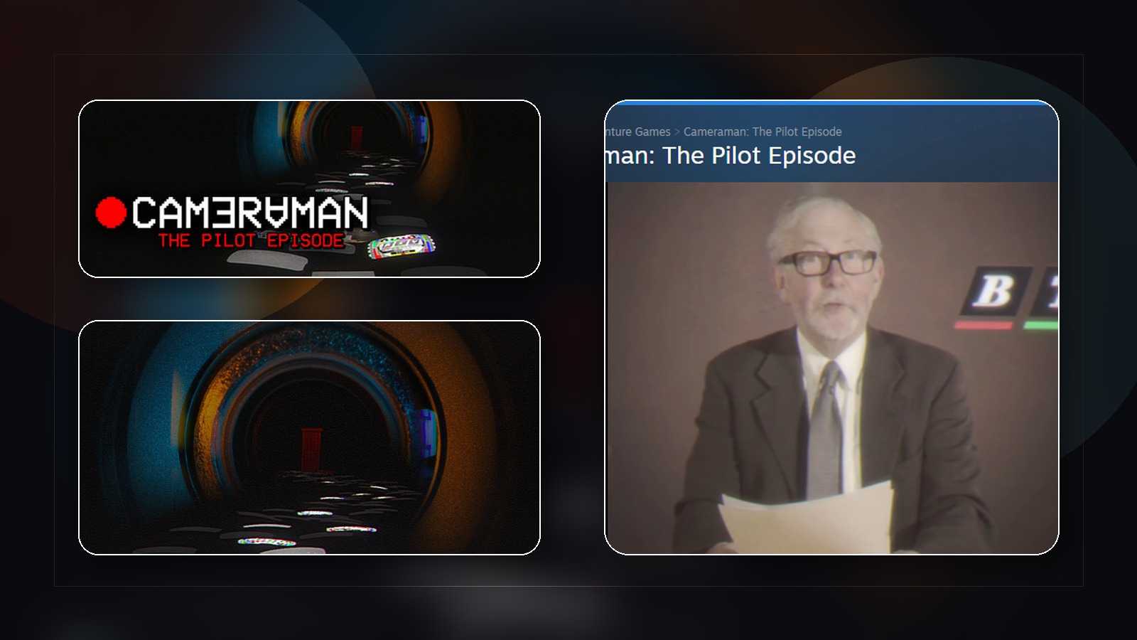 Cameraman The Pilot Episode gallery image showing title art and environment work