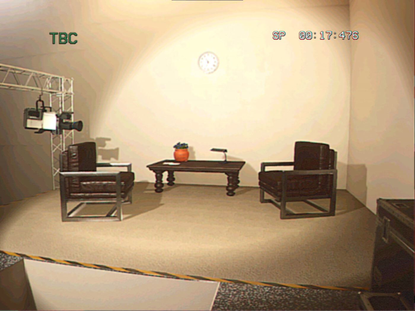 Cameraman The Pilot Episode Steam screenshot showing a staged interview set