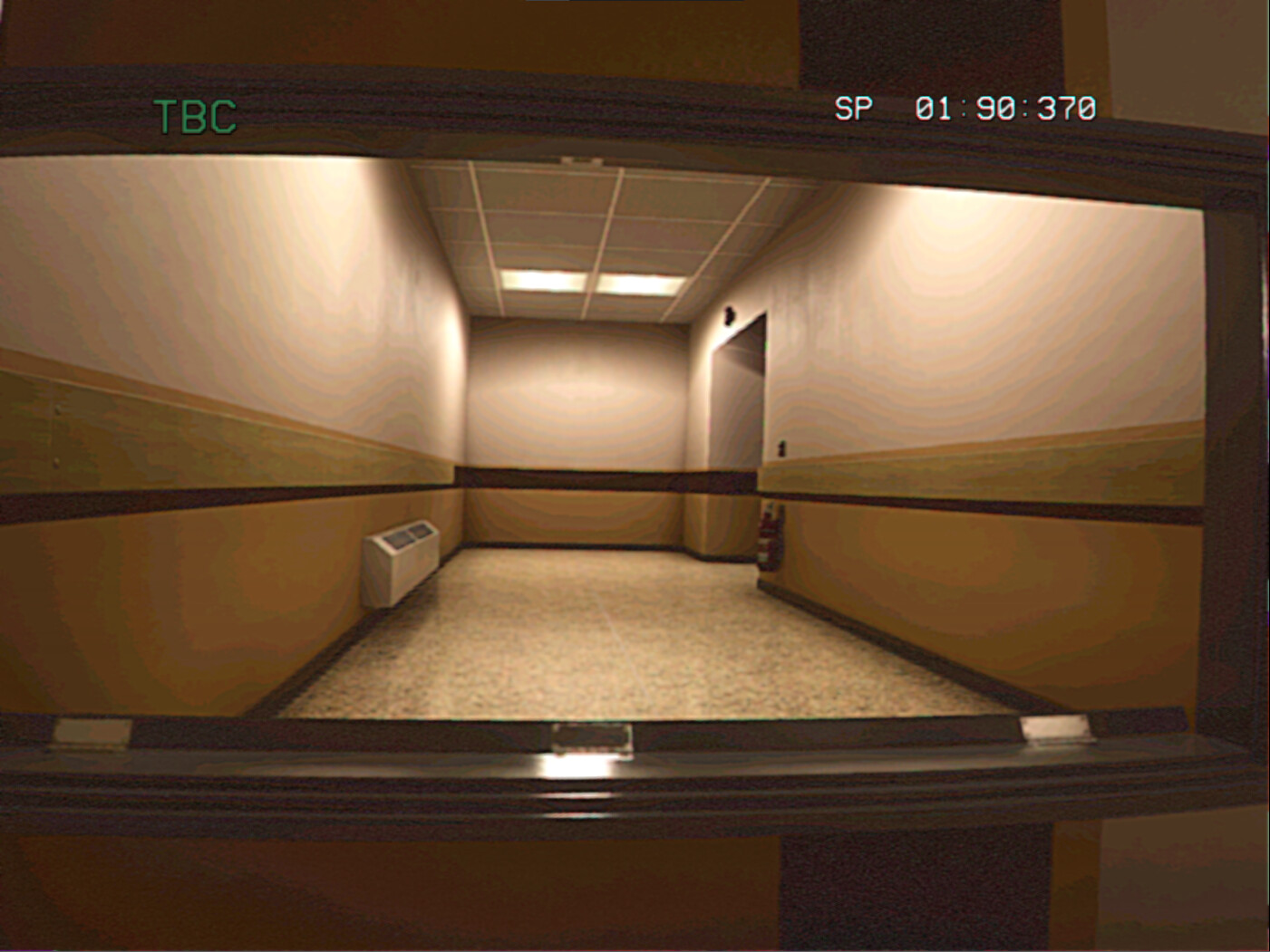 Cameraman The Pilot Episode Steam screenshot showing a hallway through a camera frame