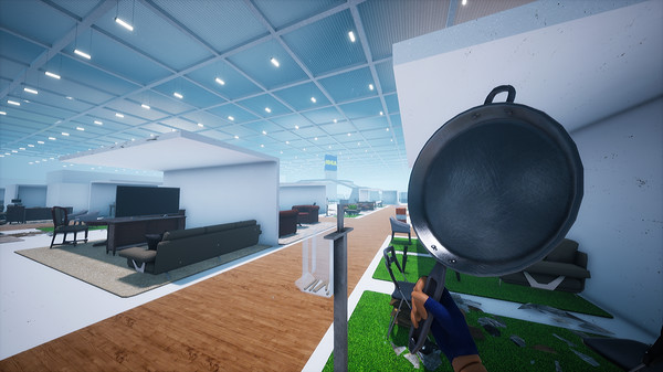 Retail Royale screenshot showing players moving through a bright store environment